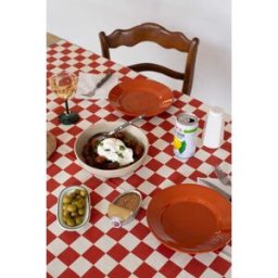 RNT by Really Nice Things Mantel rojo y blanco a cuadros 250x140