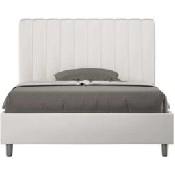 Ityhome Canapé abatible 120x190 cuero sintético blanco