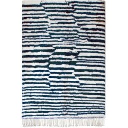 AFK Alfombra bereber a rayas de pura lana 140 x 200 cm