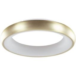 Beliani Lámpara led de techo metal dorado