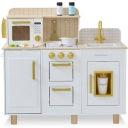 Teamson Cocina Infantil de Madera con Dispensador de Hielo, 75cm, Blanco