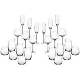 Björn Juego completo de vasos - 24 piezas - transparente