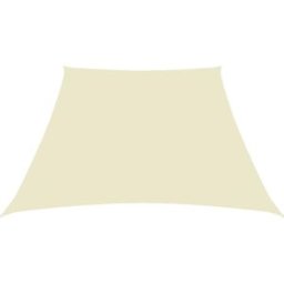 Maison Chic Toldo de vela trapezoidal de tela crema 400x300 cm