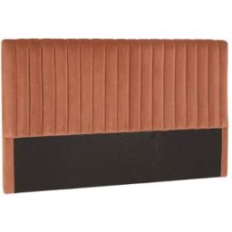 MACABANE Cabecero tapizado para camas de 160/180 cm, terciopelo naranja