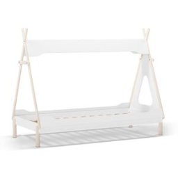 duehome Cama infantil con diseño de tipi 104x210 cm madera blanco - oak soft