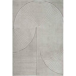 The carpet Alfombra diseño panglao moderna, alta densidad, gris, 160 x 230 cm