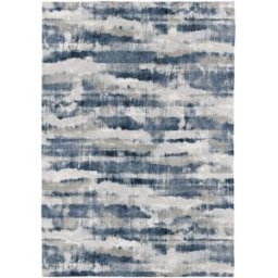 Rugs&Rugs Alfombra decorativa de algodón con impresión digital azul 160x230 cm