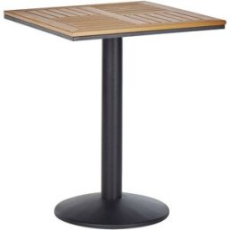Beliani Mesa de jardín 4 personas de madera plástica marrón