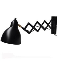 Tosel Aplique de pared articulado metal negro