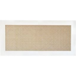 NATYAL Cabecero de ratán y madera maciza en tono blanco 100x74cm