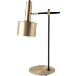 Angel Cerda Lámpara de sobremesa aluminio dorado y acero negro
