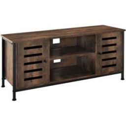 Tectake Mueble bajo para televisor 110x41,5x50,5cm, 2 puertas, madera oscura