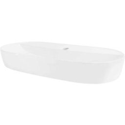 ML-Design Lavamanos ovalado de baño lavabo encimera o pared blanco moderno