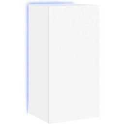 Maison Chic Mueble tv de pared madera blanco 40,5x35x80 cm