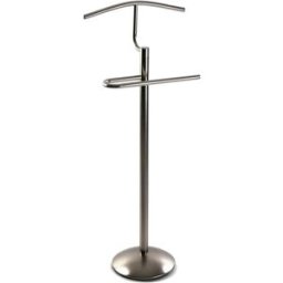 Versa Home Galán de noche moderno en metal plateado