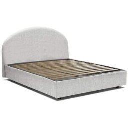 Talamo Italia Cama tamaño queen en tela blanca 120x190 cm
