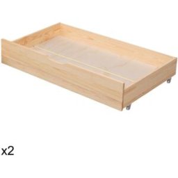 Happy Garden Juego de 2 cajones de madera para guardar bajo la cama 190x90cm
