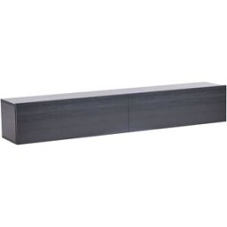 Beliani Mueble tv de pared negro