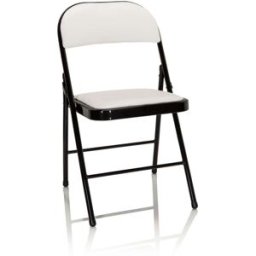 hjh OFFICE Silla de piel sintética blanco