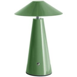 Beliani Lámpara de mesa de metal verde