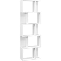Homcom Estantería para libros 60x24x184.5 cm blanco