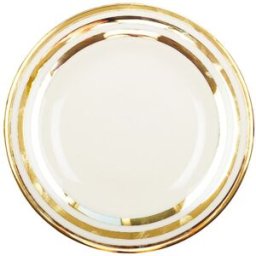 Aulica Plato llano triple línea oro 27cm - lote de 6