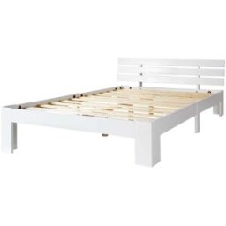 Meubles Cosy Cama infantil 140x200 blanca madera natural, con almacenamiento