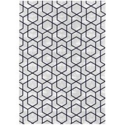 Rugs&Rugs Alfombra decorativa de algodón con impresión digital gris 200x290 cm