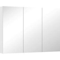 Homcom Armario espejo baño 91.5x11.5x65 cm blanco