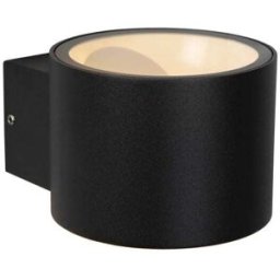 Lucide Lámpara de pared de aluminio 1xg9, negro