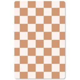 Decochic Alfombra de juego infantil cuadros marrón 85x130cm