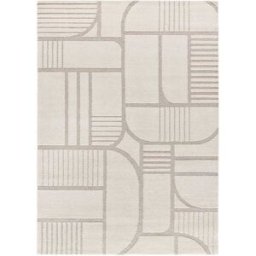 Atticgo Alfombra con relieve escandinava blanco/beige 120x170 cm