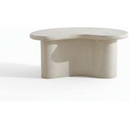 Wabi Home Mesa de centro de microcemento 88x71cm