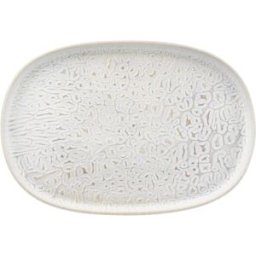 Medard de Noblat Plato oval para steak o hamburguesa (lote de 4) gres beige texturizad