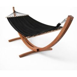 Oviala Hamaca en pie de madera negra