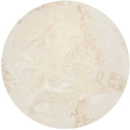 Benuta Alfombra de piel crema ø 120 redondo