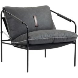 Homcom Butaca de salón 74.5x75x77 cm gris carbón