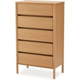 Koketto Home Sinfonier de madera con 5 cajones y diseño nórdico