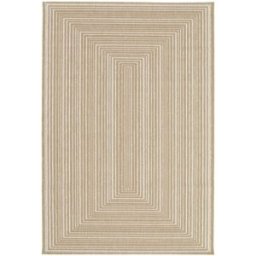 AFK Alfombra de diseño interior y exterior beige 120 x 170 cm