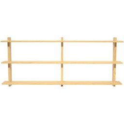 Naan Furniture Estantería triple de pared en pino natural 180 cm Sin barnizar