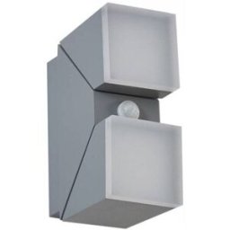 Lindby Lámpara de pared exterior de aluminio gris