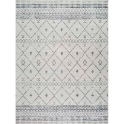 Livabliss Alfombra bereber étnico blanco/gris 120x170
