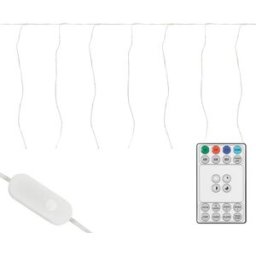 ECD Germany Cortina de luces de navidad 3m blanco cálido con temporizador 19 modos