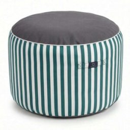 Deco Arts Puff redondo rayas verde - 270g - h40cm ø70cm