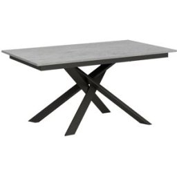 Itamoby Mesa extensible 90x160/220 cm efecto madera gris cemento, hierro