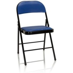 hjh OFFICE Silla de piel sintética azul