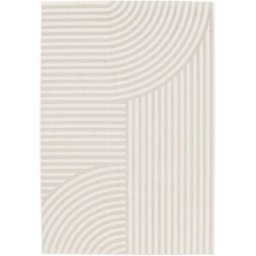 AFK Alfombra de diseño interior y exterior beige 120 x 170 cm