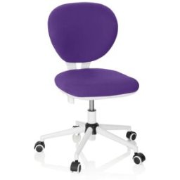 hjh OFFICE Silla giratoria para niños tela lila