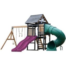 Axi Parque infantil, 2 columpios - tobogán morado, 2 tubulares