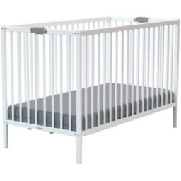 Webaby Cuna bebe plegable madera blanco 60 x 120 cm